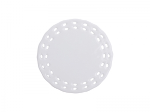 Sublimation 3 in. Round Doily with Leaf Trim
