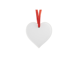 Sublimation Acrylic Ornament(Heart, 7.6*7.6*0.2cm)