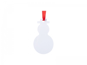 Sublimation Blank Metal Snowman Ornament (6*10.6cm)