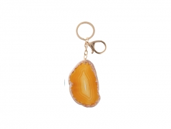 Engraving Agate Keyring (Red, φ4-7cm)