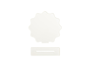 Sublimation Acrylic QR Code Photo Frame with Base(Wavy Shape,15.6*15*0.4cm)
