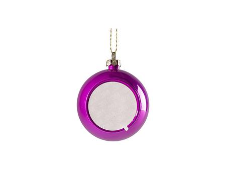 Sublimation 8cm Plastic Sparkling Christmas Ball Ornament w/o Insert (Rose Red)