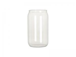 Sublimation Blanks 13oz/400ml Can Glass Mug with bamboo lid(Clear)