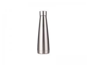 Sublimation 14oz/420ml Stainless Steel Pyramid Shaped Bottle (Silver)