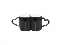 Sublimation 11oz Couple Changing Color Mugs(Black)