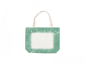 Sublimation Blanks Green Bleached Starry Linen Tote Bag